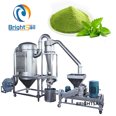 Clasificador de aire de hojas de Brightsail Molino de hojas de moringa Máquina de molienda de hojas de té Set pulverizador de hojas de té Máquina de molienda