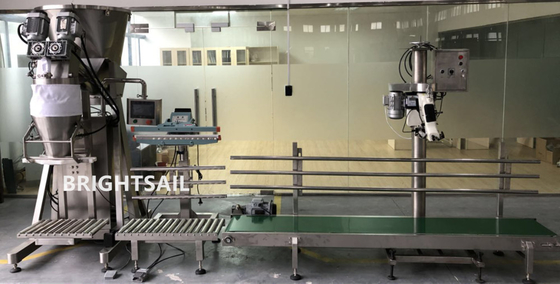 Máquina de rellenar del polvo del tornillo del doble de Brightsail para el embalaje grande del bolso