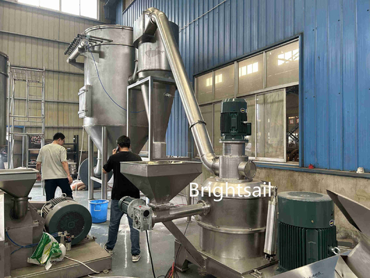 Industria de azúcar Pulverizador de máquinas de hielo Clasificador de aire de azúcar Molino de pulverizador de alimentos con Brightsail
