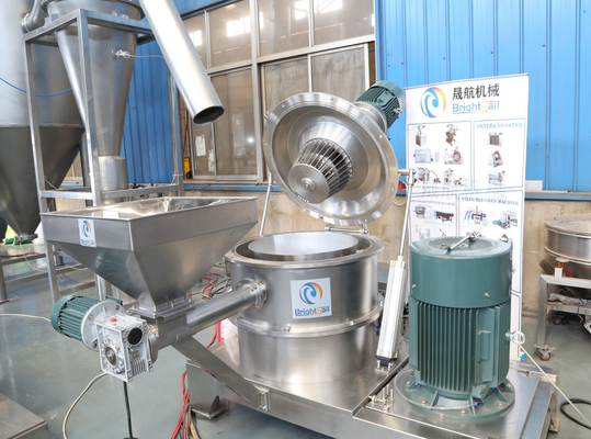 Industria de azúcar Pulverizador de máquinas de hielo Clasificador de aire de azúcar Molino de pulverizador de alimentos con Brightsail