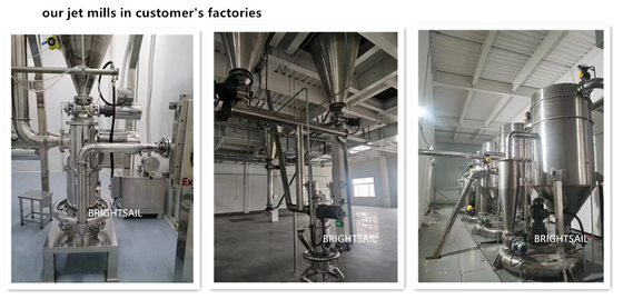 Dye Air Jet Mill Crusher Machine Precio de laboratorio fresado vertical y horizontal de Brightsail