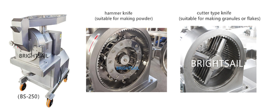 Ginger High Speed Hammer Mill máquina de molienda de jengibre de la máquina para hacer polvo Brightsail
