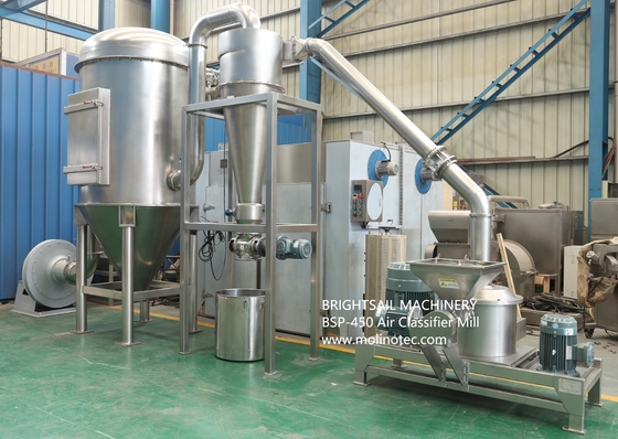 BSP Clasificador de aire Molino para hierbas pulverizador conjunto especias Grinder máquina de hacer polvo de Brightsail