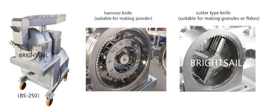 Molino de martillos pequeño para polvo químico SUS   molino de martillos de laboratorio  máquina de molienda de polvo químico de Brightlsail con CE