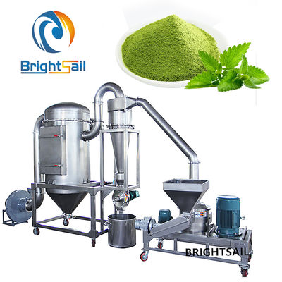 Clasificador de aire de hojas de Brightsail Molino de hojas de moringa Máquina de molienda de hojas de té Set pulverizador de hojas de té Máquina de molienda